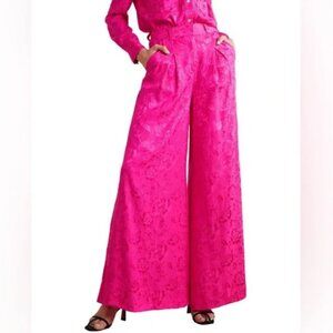 STAUD Pink Wide-Leg Trousers